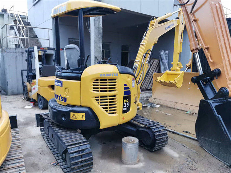 Низкая цена 3 тонны использованный Япония импортированный Komatsu pc 35 MR ползучий экскаватор с более коротким рабочим временем