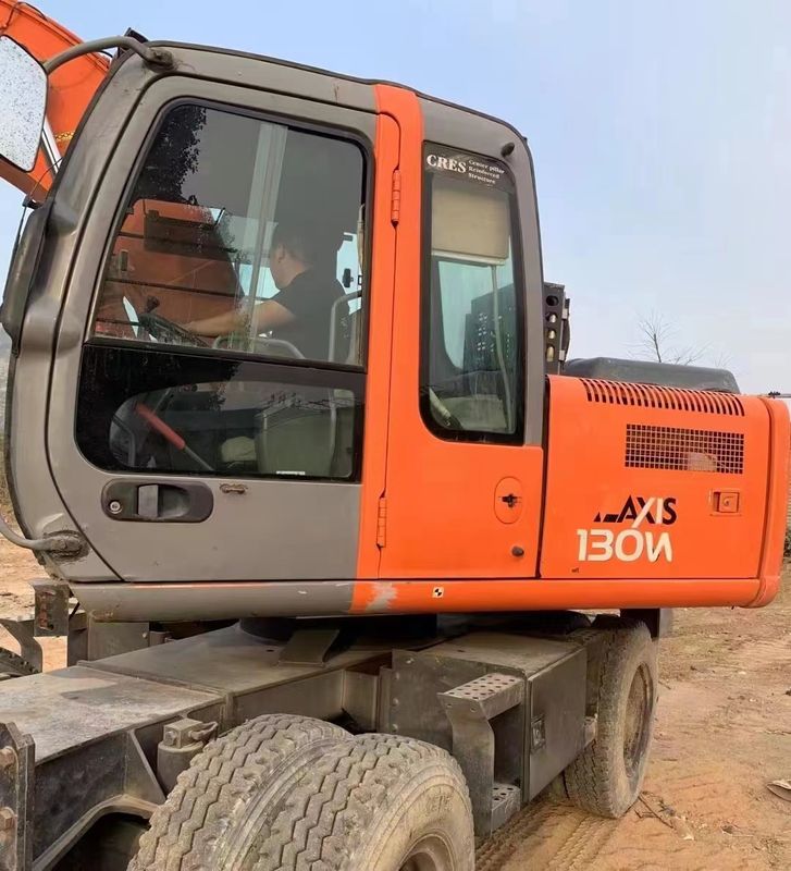 14 тонн Япония импортировала 90% нового Hitachi ZX 130W Подержанный колесный экскаватор с высоким качеством и лучшими характеристиками для продажи