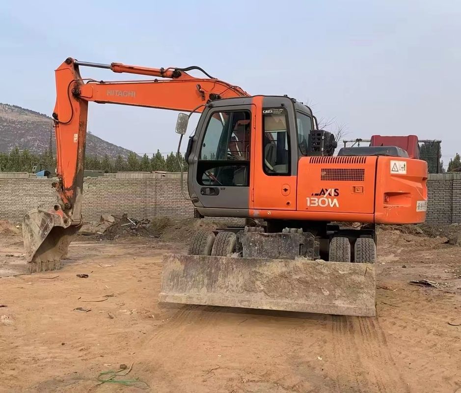 14 тонн Япония импортировала 90% нового Hitachi ZX 130W Подержанный колесный экскаватор с высоким качеством и лучшими характеристиками для продажи