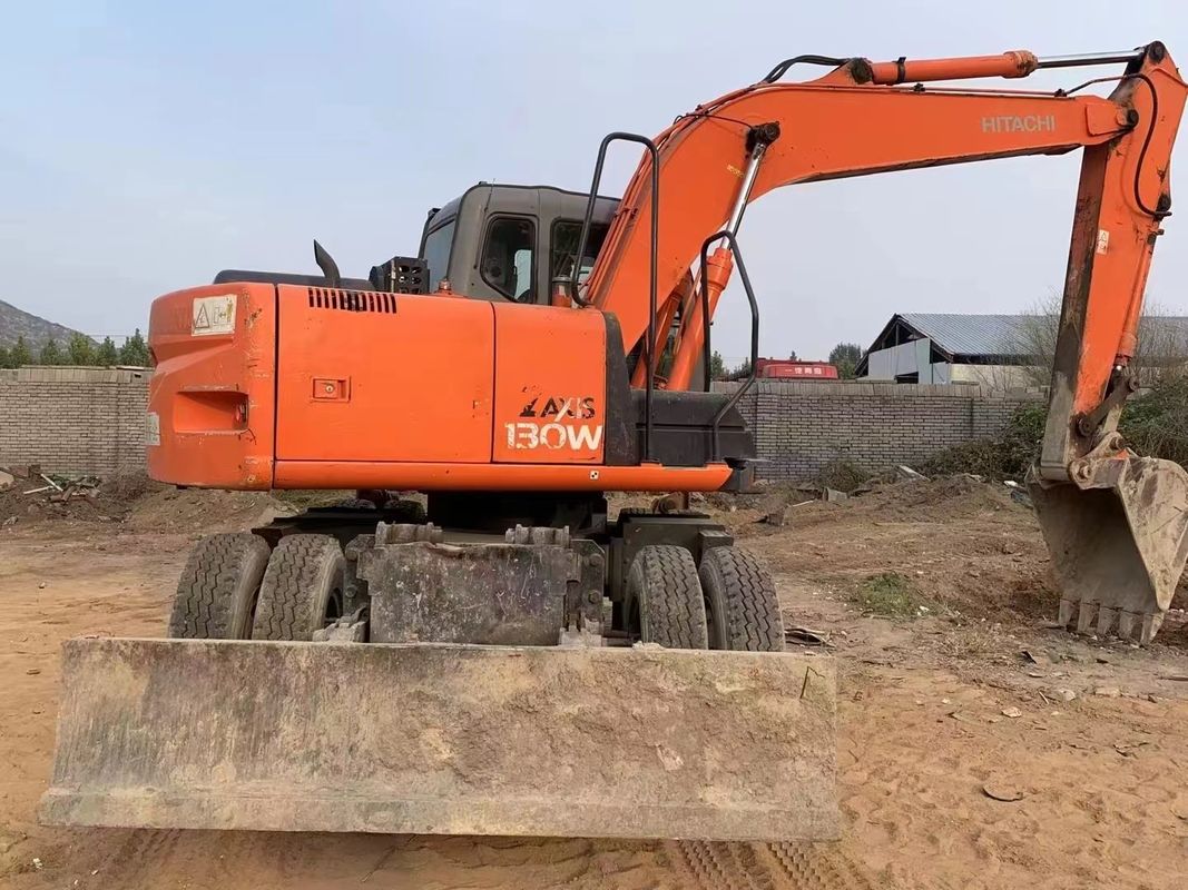 14 тонн Япония импортировала 90% нового Hitachi ZX 130W Подержанный колесный экскаватор с высоким качеством и лучшими характеристиками для продажи