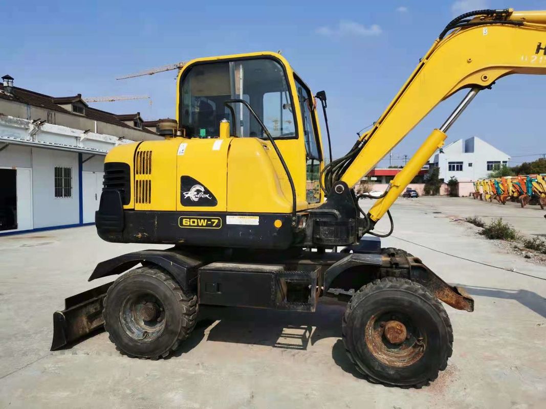 6 тонн готовый к работе Корея импортированный Hyundai R60-7 использованный колесный экскаватор