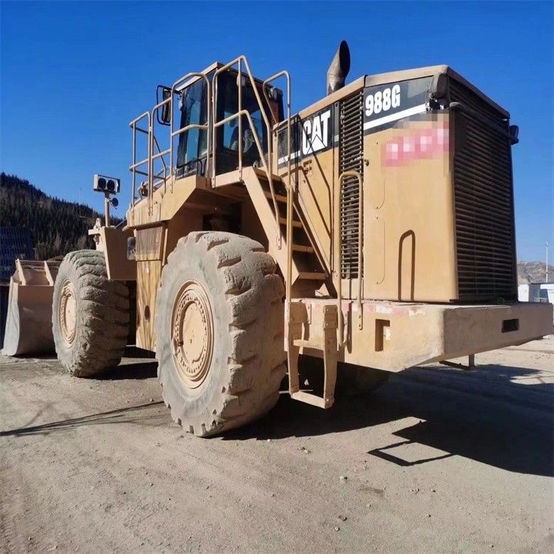 Использованный Caterpillar CAT 988G 988 50 тонн колесный погрузчик с максимальной высотой разряда 4,46 м